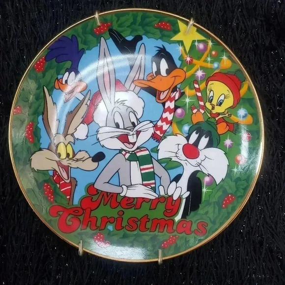 Franklin Mint 8" Plate Looney Tunes Christmas Limited Edition Plate No HT 9622 - Picture 1 of 2
